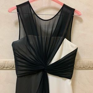 Black and white BCBG Maxazria gown